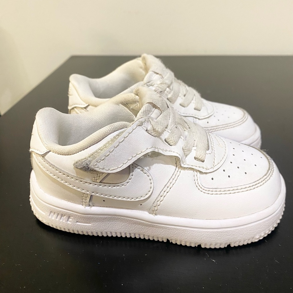 Nike Kids White Sneakers- Velcro